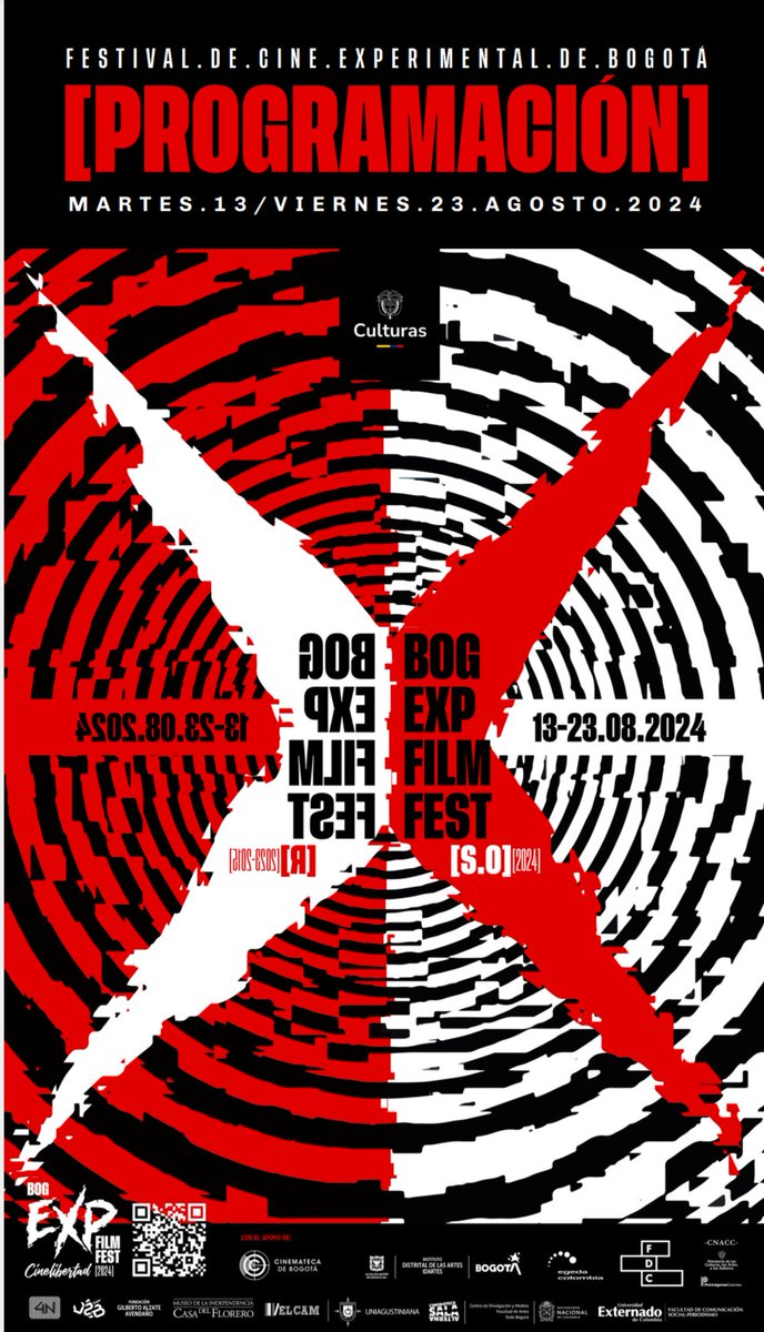 CinefolioLAT's tweet photo. Ya inició el Festival de Cine Experimental de Bogotá. 📽️🔥
¡Disfrútalo hasta el día 23 de agosto!
🎞️ Del 16 de agosto al 16 de octubre, las películas estarán disponibles en la plataforma web del festival.
✨ Descarga la programación en el siguiente enlace.
https://t.co/kYP3fWEseK https://t.co/qMgYjBqLWS