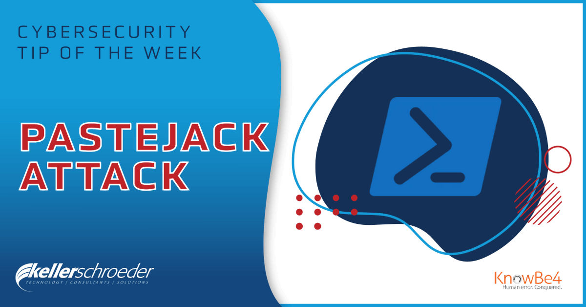kellerschroeder's tweet image. Beware of ‘pastejacking’ scams where cybercriminals send urgent emails tricking you into running malicious PowerShell code. hubs.la/Q02L87j80
#KnowBe4 #Pastejack #PowerShell #Cybersecurity #SecurityTip