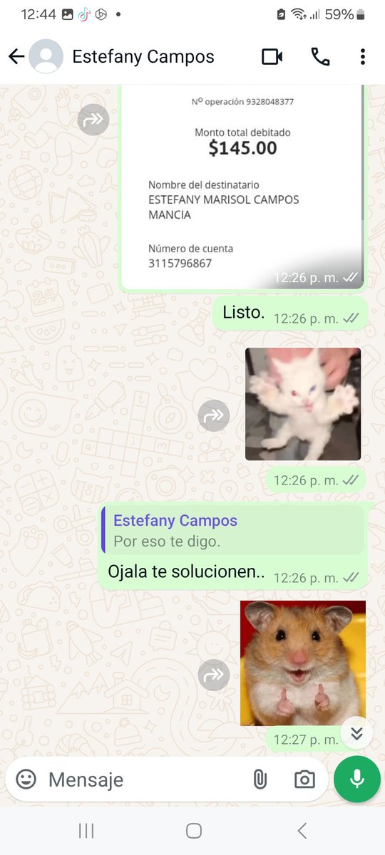 MBarahona4's tweet image. Vengo a exponer a Estefany Marisol Campos Mancia por el delito de Estafa y Robo pues me pidió prestado $145.00 el día 01 de agosto del presente año con la excusa que tenia problemas con la banca en línea como amigo  ayude con su problema.
@PNCSV
@FGR_SV
@chivopets
Anexo imágenes: