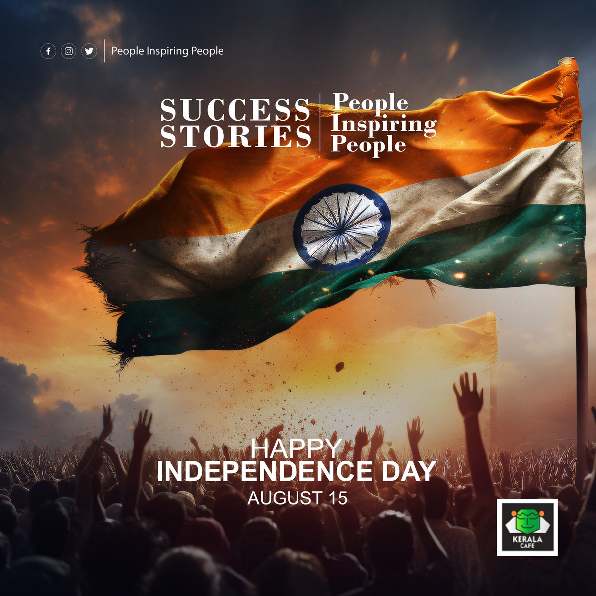 Honoring the heroes of our past and celebrating the freedom we cherish. Happy Independence Day!

#successstories #peopleinspiringpeople #independenceday #clubhouse #keralacafe