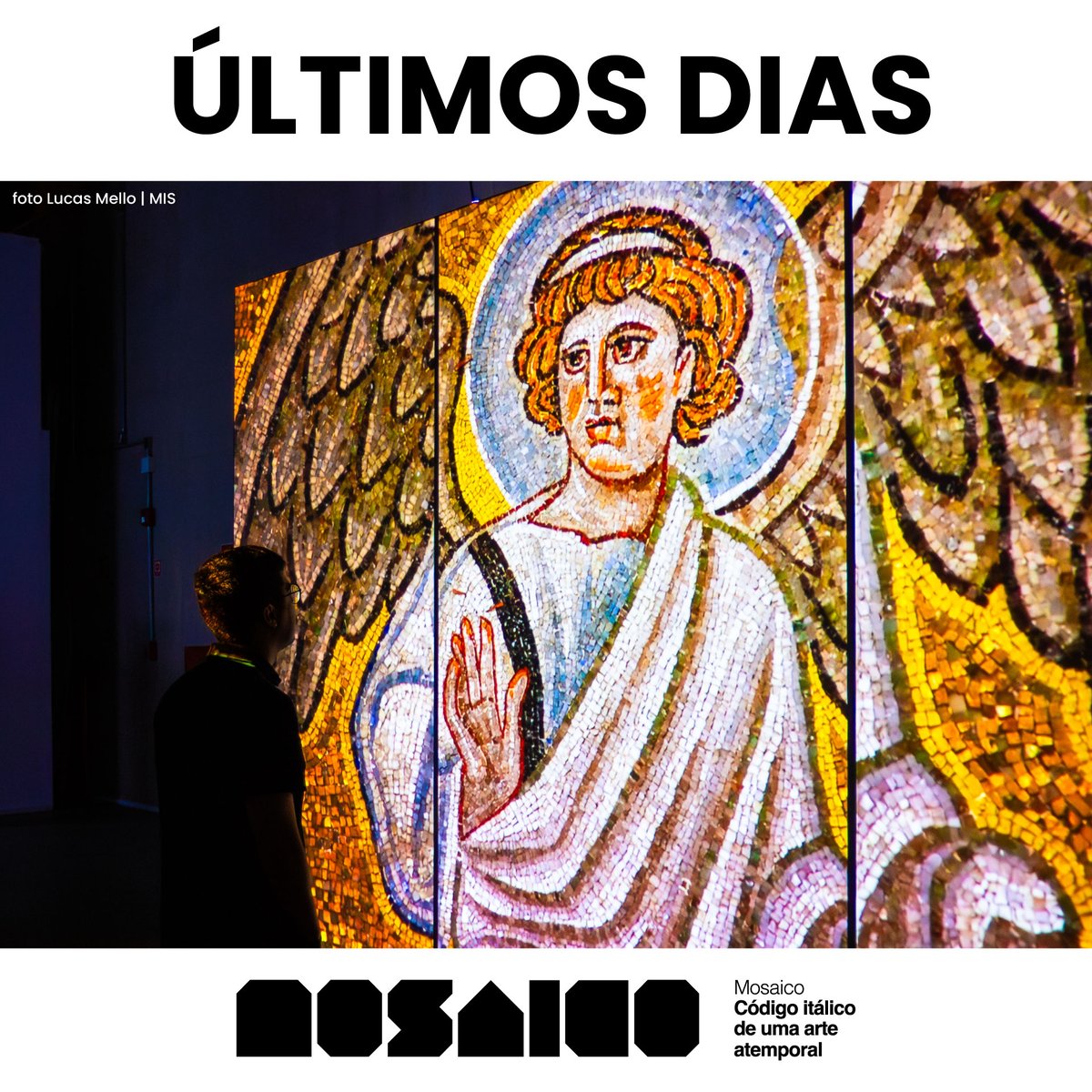Últimos dias para visitar MOSAICO. Código itálico de uma arte atemporal, em exibição no MIS Experience. 

Garanta já o seu ingresso: iicsanpaolo.esteri.it/pt/gli_eventi/…