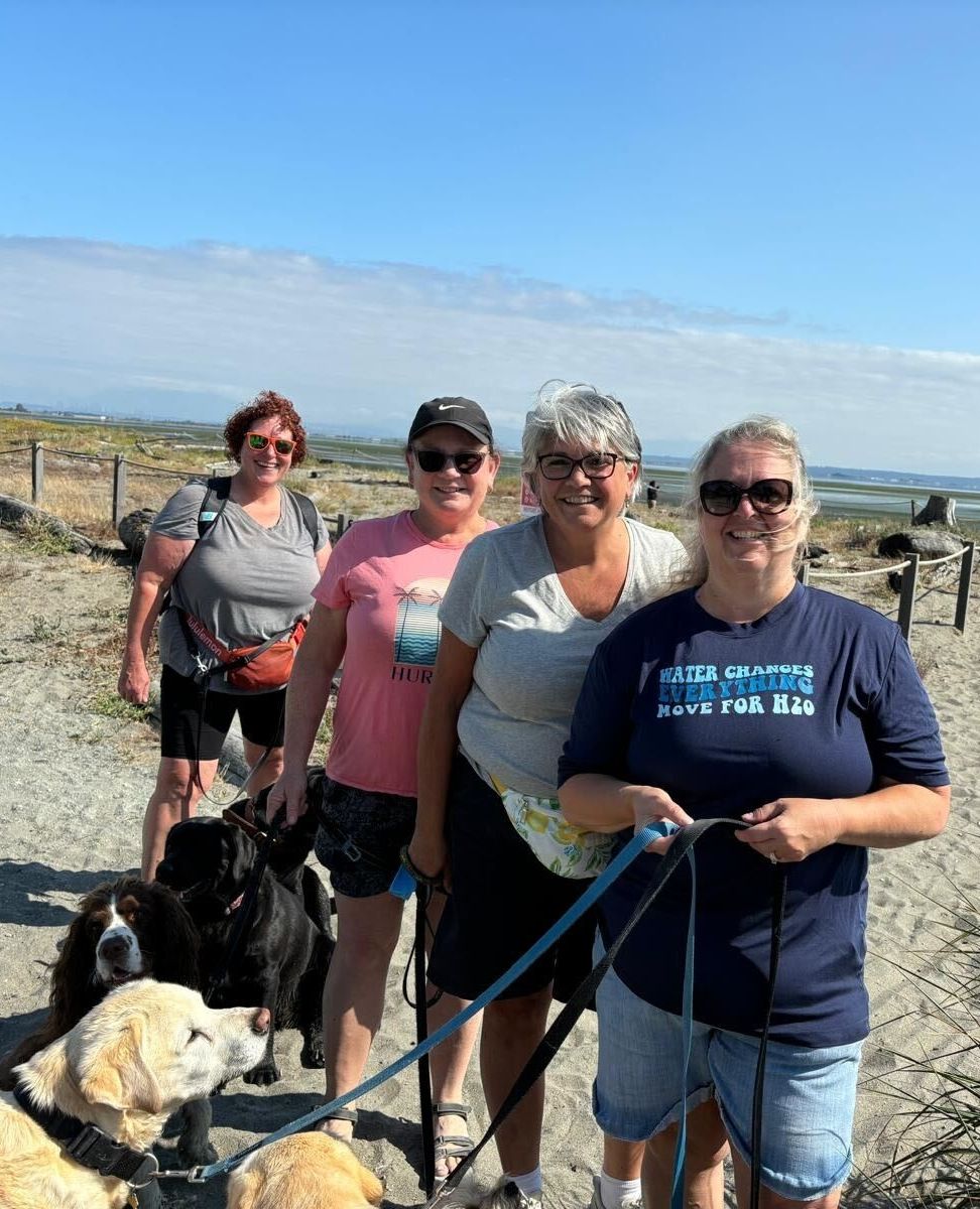 moveforH2O's tweet photo. Dog-powered workouts: where every wag helps you go the extra kilometer! 

Team Aqua Dogs completed their 6km walk around Boundary Bay and Centennial Beach today! Not only did they crush their Move today, they also reached their fundraising goal. Great job!! https://t.co/2t8MdwhmjZ