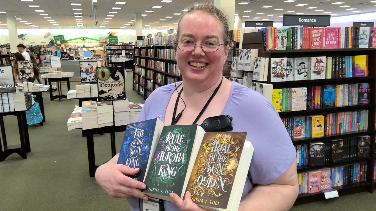 BNSnellville's tweet photo. Wednesdays are now for Jodie's picks! The Artefacts of Ouranos by Nisha J Tuli. "This series has the best opening line ever!" raves Jodie. #JodiesPicks #romantasy https://t.co/93V5Zfq1Gs