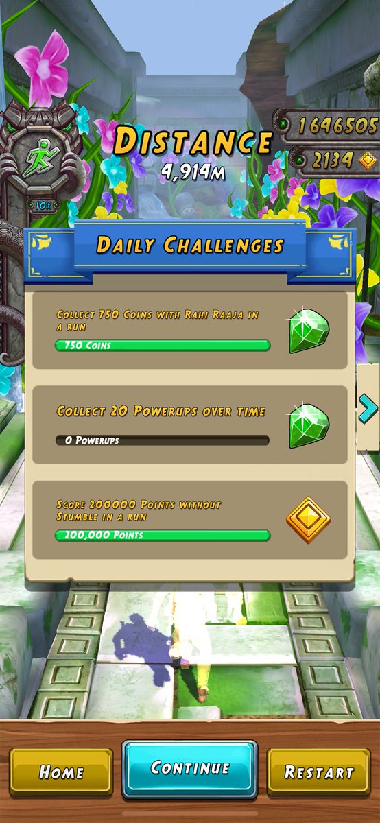 dalegattis's tweet image. @TempleRun @ImangiStudios the power up challenges are not working correctly in #TempleRun2