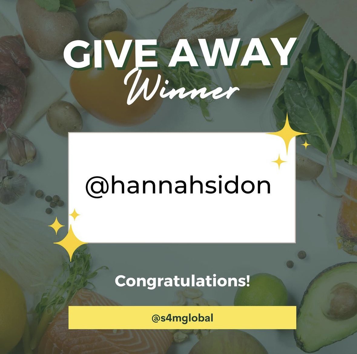 S4Mglobal's tweet photo. Congratulations to our grocery giveaway winner @/hannahsidon on IG 🎉

Thank you to everyone for participating https://t.co/G0QAAvjL1L
