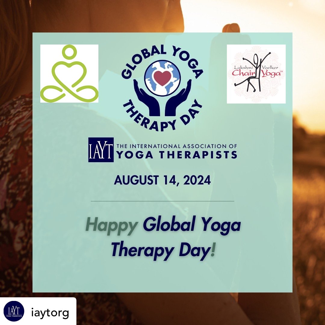 Happy Global Yoga Therapy day from our two yoga therapists Lakshmi Voelker and Liz Oppedijk!  😀 🙏 #Yogatherapy #Globalyogatherapyday #Getfitwhereyousit #iayt #ciayt #Yogatherapist #Integrativehealth #Chairyoga #Yoga #GYTD #GYTD2024 #Namaste #August