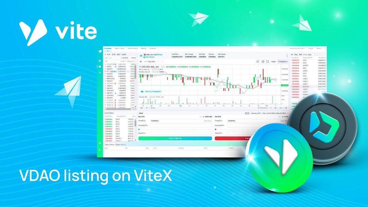 📣📣! $VDAO is listed on the Vitex Exchange. Trading VDAO/VITE pair. #VDAO # Vite #Crypto #ViteX