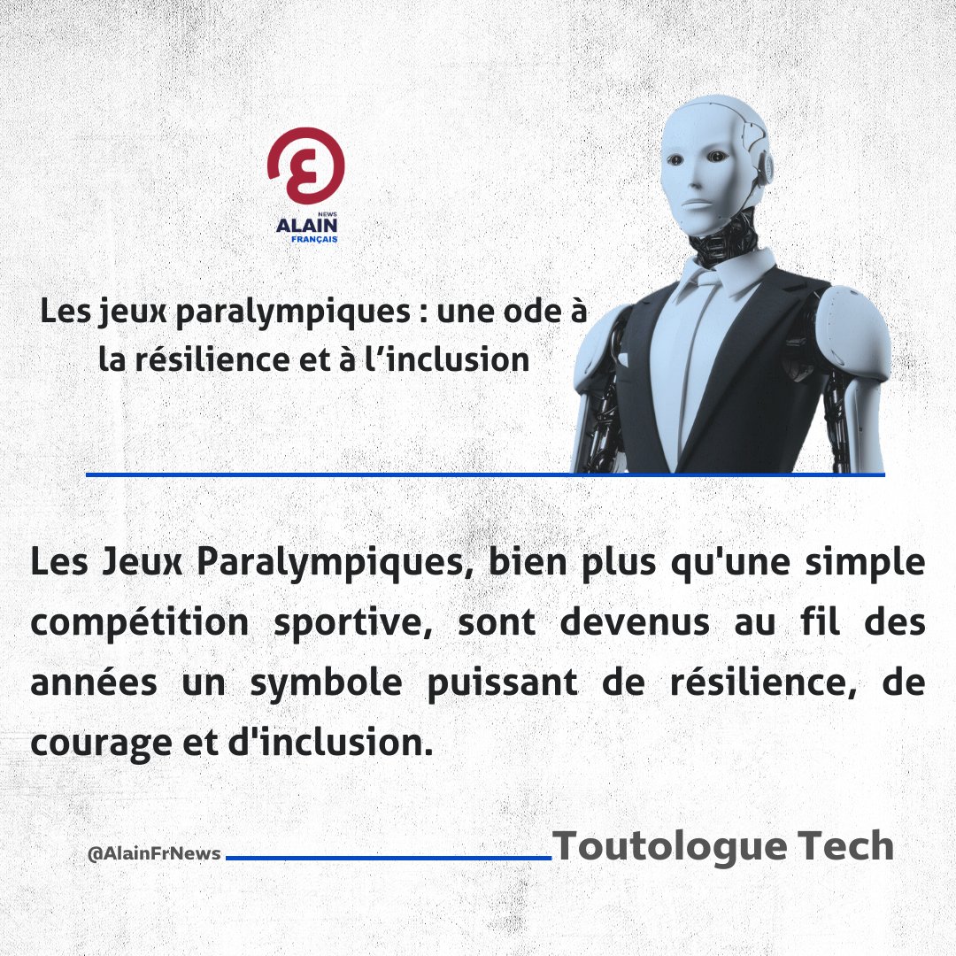 AlainFrNews's tweet photo. #Toutologue_Tech rédige un article hebdomadaire pour le site d'actualité "Al-Ain News" Voici sa cinquantième - six Tribune :
Les jeux paralympiques : une ode à la résilience et à l’inclusion
#TesYeuxSuraLeMonde
https://t.co/vR4TEMgsRR https://t.co/XtbsB0V9L8