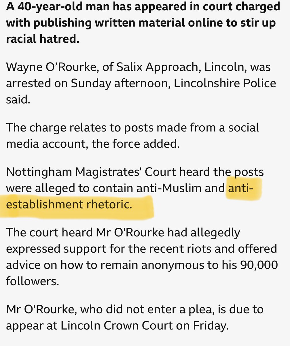 Lillyin_London's tweet photo. A man is now charged with “anti establishment rhetoric” posts 😐
We are fucked, aren’t we?! 

#StarmerAndKCharlesAreFailingTheUK #StarmerGestapo #Starmergeddon #BritainBurning #BritainneedsJesus #UK #StarmerOutNow #StarmerNotMyPM #StarmerMustGo #StarmerGestapo #KeirStarmerTraitortoBritain #KeirStarmer #TwoTierPolicing #TwoTierKeir