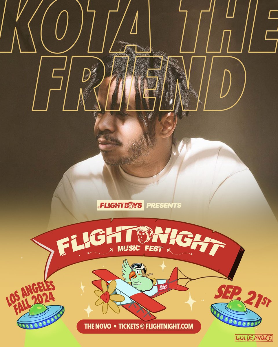 WeBookBands's tweet image. Get ready for Flight Night at @TheNovoDTLA on September 21st! 🚀 Featuring @kotathefriend , @abdashsoul @LaRussellGC, and @_Reasonofficial @fltbys

🎟️Buy your tickets at Flightnight.com! 

#Flightnight #Kotathefriend #absoul #rerason #larussell #rapshow