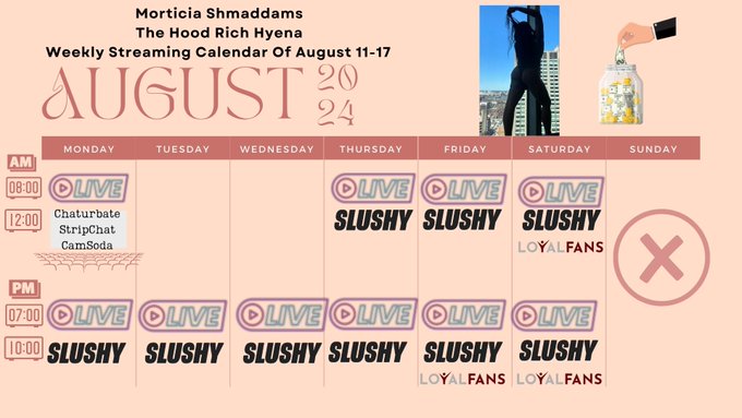 Happy Hump Day! This week's streaming Schedule: https://t.co/uVSYKzmMCS<a href="/tag/newprofilepic"class="tags"><span>#newprofilepic</span></a>