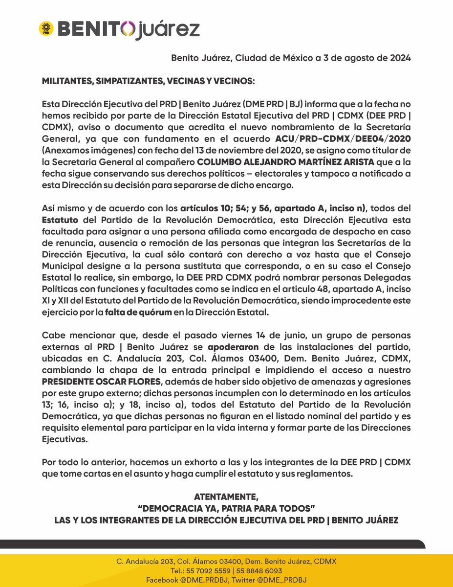 PRD BJ CDMX tweet media