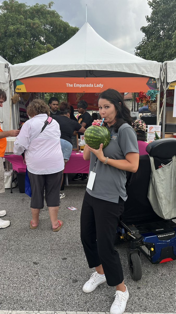 You have to check out <a href="/iamElisaMilan/">The Empanada Lady</a> The Empanada Lady at Artscape! Serving up refreshing watermelon and delicious empanadas 🤤 <a href="/WMAR2News/">WMAR-2 News</a>
