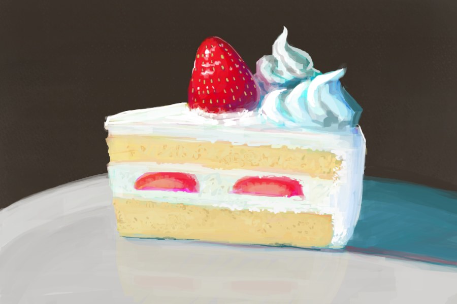 it is my birthday today, so I painted a cake