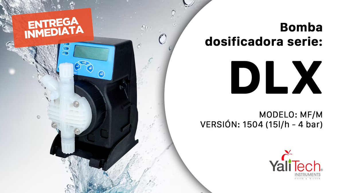 YaliTec's tweet image. 👉🏼 Otro modelo de la serie DLX que te presentamos hoy es la versión 1504 (15l/h - 4 bar), de control manual análoga MF/AM.

💡 Asegura un control eficiente de tu dosificación y optimiza tus procesos con #YaliTech.

Teléfono: 📞 +56228988221 
Mail: 📧 ventas@yalitech.cl
#agua