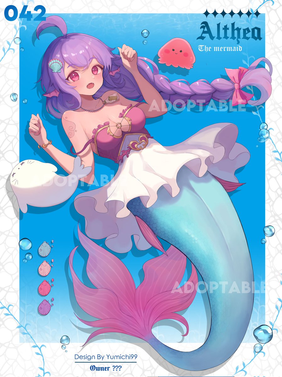 ADOPTABLE AUCTION 🐟
Althea 🌊 | Mermaid adopt
SB : 50$
MI  : 5$
AB  : 110(showcase+cmmrc)
Dm or comment for claim 💌
Rt&amp;like are highly appreciated.
Thankk youuu ❤❤
 #adoptables  #artmoots