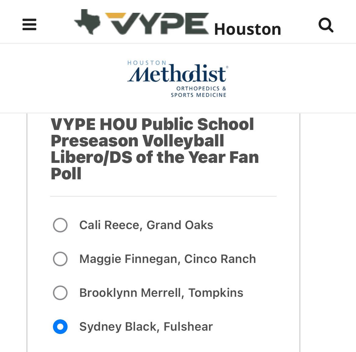 Charger Nation (@chargerschools) on Twitter photo 🔴STOP
🟡READ
🟢BOOKMARK
🏐🔥VOTE: SYDNEY BLACK for Preseason Public School VB Libero of the Year
✅EASY 1-2-3 VOTING at:
vype.com/Texas/Houston/…
🔁The vote!
🚨VOTING ENDS 8/9/24 11:59P
<a href="/lcisdathletics/">LCISD ATHLETIC DEPT.</a>
<a href="/Fulshear_HS/">Fulshear High School</a>
<a href="/sydneyblackk_/">Sydney Black</a>
<a href="/FULSHEARVB/">Fulshear Volleyball</a>
<a href="/Coach_Kowalski/">Coach Kowalski</a>
<a href="/coachcodutti/">Coach Codutti</a> 🔴STOP
🟡READ
🟢BOOKMARK
🏐🔥VOTE: SYDNEY BLACK for Preseason Public School VB Libero of the Year
✅EASY 1-2-3 VOTING at:
vype.com/Texas/Houston/…
🔁The vote!
🚨VOTING ENDS 8/9/24 11:59P
<a href="/lcisdathletics/">LCISD ATHLETIC DEPT.</a>
<a href="/Fulshear_HS/">Fulshear High School</a>
<a href="/sydneyblackk_/">Sydney Black</a>
<a href="/FULSHEARVB/">Fulshear Volleyball</a>
<a href="/Coach_Kowalski/">Coach Kowalski</a>
<a href="/coachcodutti/">Coach Codutti</a>