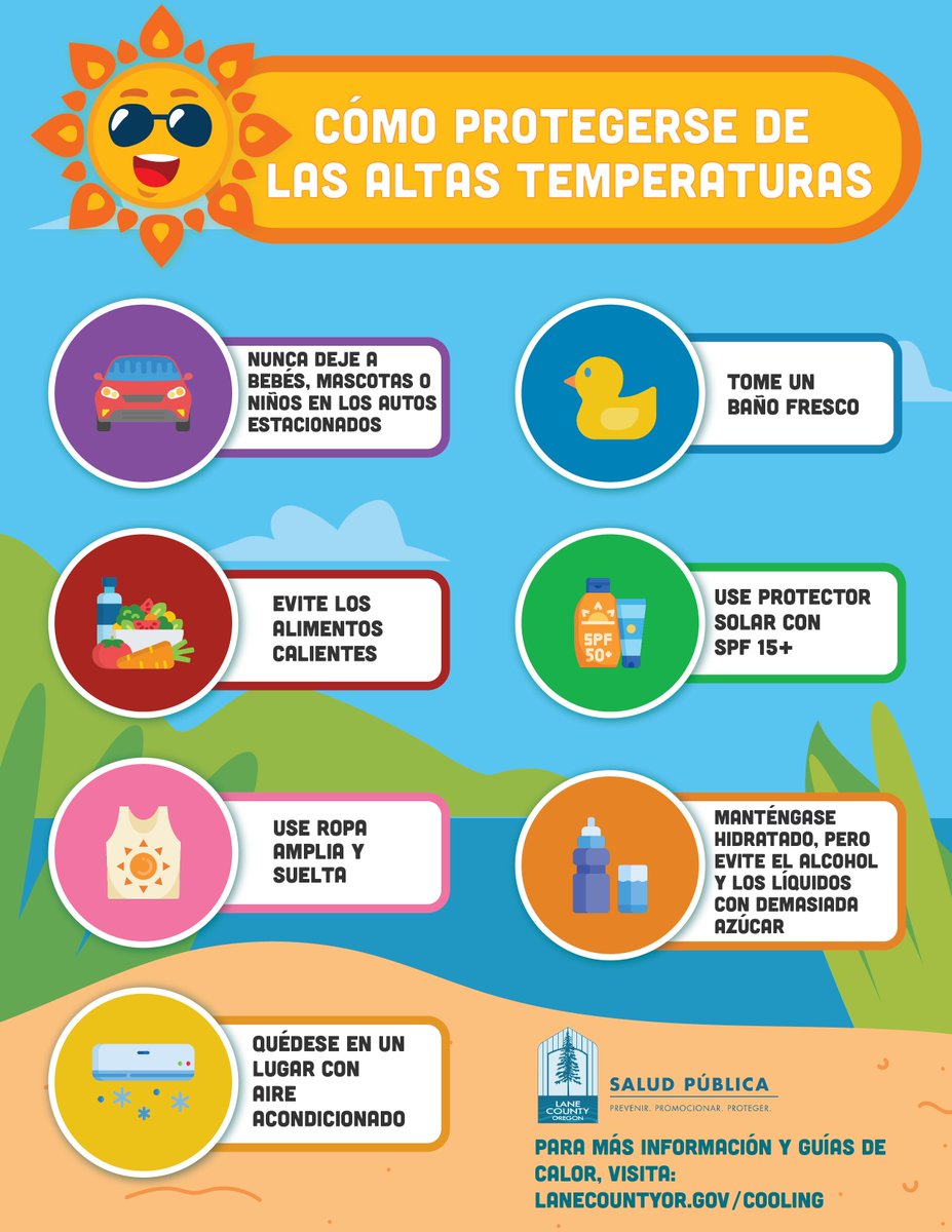 Beat the heat by visiting Lane County's Cooling webpage for a list of local cooling spaces. Find a safe and cool place near you to escape the summer heat this weekend.

lanecountyor.gov/cooling