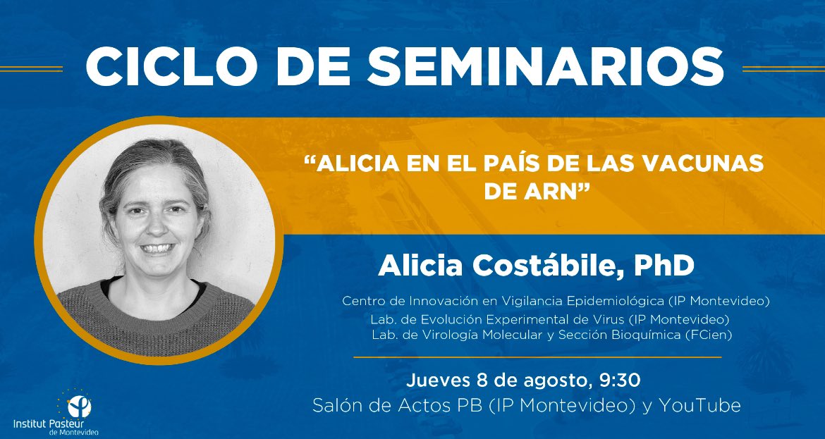 🔜 💉 🦠 <a href="/alic_cc/">Alicia Costabile</a> <a href="/FcienUdelar/">Facultad de Ciencias</a> <a href="/Udelaruy/">Universidad de la República</a> <a href="/IPMontevideo/">Institut Pasteur Montevideo</a> <a href="/pilarmk73/">Pilar Moreno</a> <a href="/gonzamoratorio/">Gonzalo Moratorio</a> no te lo pierdas!! 👇🏻