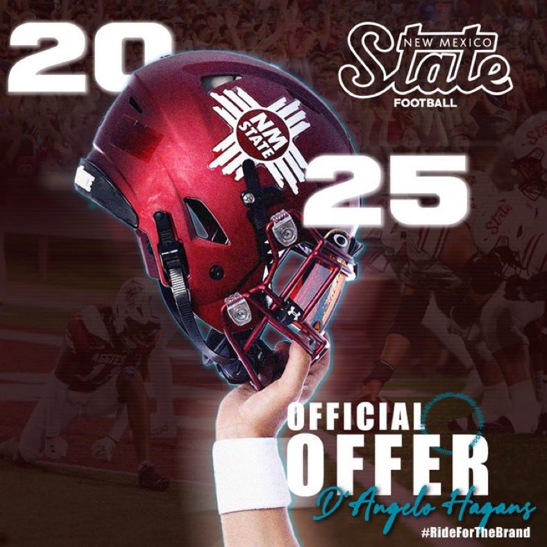D’Angelo Hagans Jr. (@dangelohagans) on Twitter photo Blessed to receive an offer from New Mexico State University <a href="/Coach_TSanchez/">Coach Tony Sanchez</a> <a href="/coachC_Cormier/">Cedric Cormier</a> <a href="/SilveradoHSFB/">Silverado High School Football</a> <a href="/702HSFB/">702 HSFB</a> <a href="/BrandonHuffman/">Brandon Huffman</a> <a href="/BlairAngulo/">Blair Angulo</a> <a href="/GregBiggins/">Greg Biggins</a> <a href="/247Sports/">247Sports</a> <a href="/On3sports/">On3</a> <a href="/phase1football/">Donte Jasames, Phase1 Recruiting</a> <a href="/KyleMorgan_XOS/">Kyle Morgan CATAPULT Southwest Regional Scout</a> <a href="/NMStateFootball/">New Mexico State Football</a> Blessed to receive an offer from New Mexico State University <a href="/Coach_TSanchez/">Coach Tony Sanchez</a> <a href="/coachC_Cormier/">Cedric Cormier</a> <a href="/SilveradoHSFB/">Silverado High School Football</a> <a href="/702HSFB/">702 HSFB</a> <a href="/BrandonHuffman/">Brandon Huffman</a> <a href="/BlairAngulo/">Blair Angulo</a> <a href="/GregBiggins/">Greg Biggins</a> <a href="/247Sports/">247Sports</a> <a href="/On3sports/">On3</a> <a href="/phase1football/">Donte Jasames, Phase1 Recruiting</a> <a href="/KyleMorgan_XOS/">Kyle Morgan CATAPULT Southwest Regional Scout</a> <a href="/NMStateFootball/">New Mexico State Football</a>