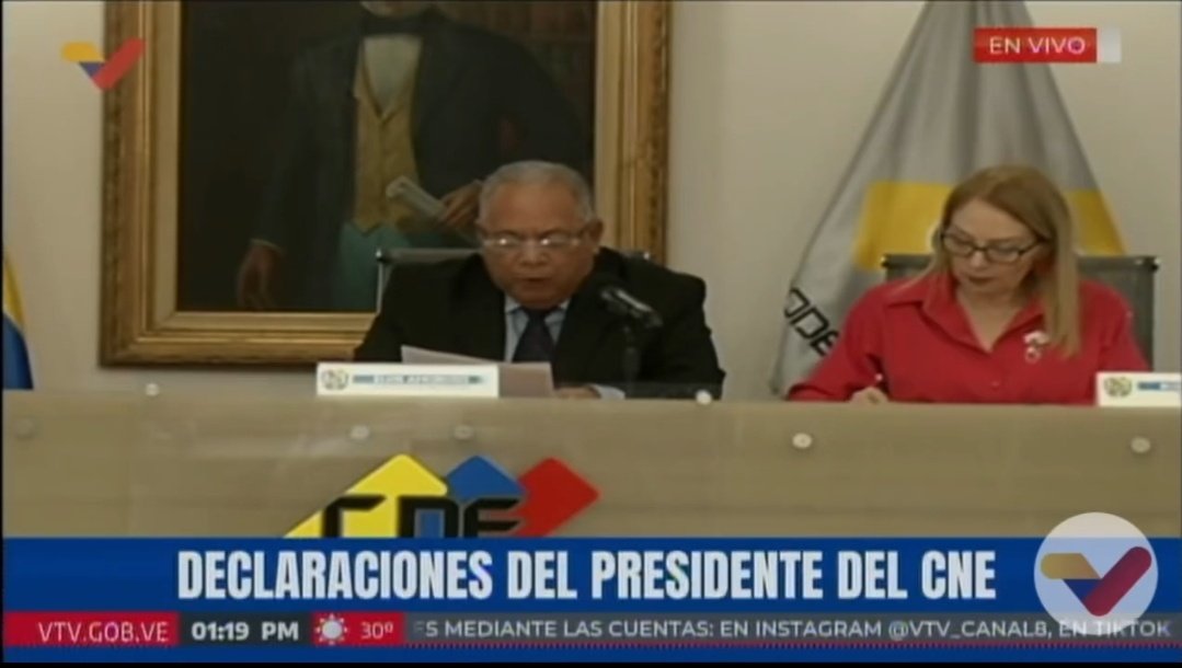 El presidente del Consejo Nacional Electoral (CNE) Elvis Amoroso, ofreció este viernes el segundo boletín con los resultados de los comicios presidenciales del pasado domingo 28J, que dieron la victoria al Mandatario <a href="/NicolasMaduro/">Nicolás Maduro</a>

minec.gob.ve/cne-anuncia-se…