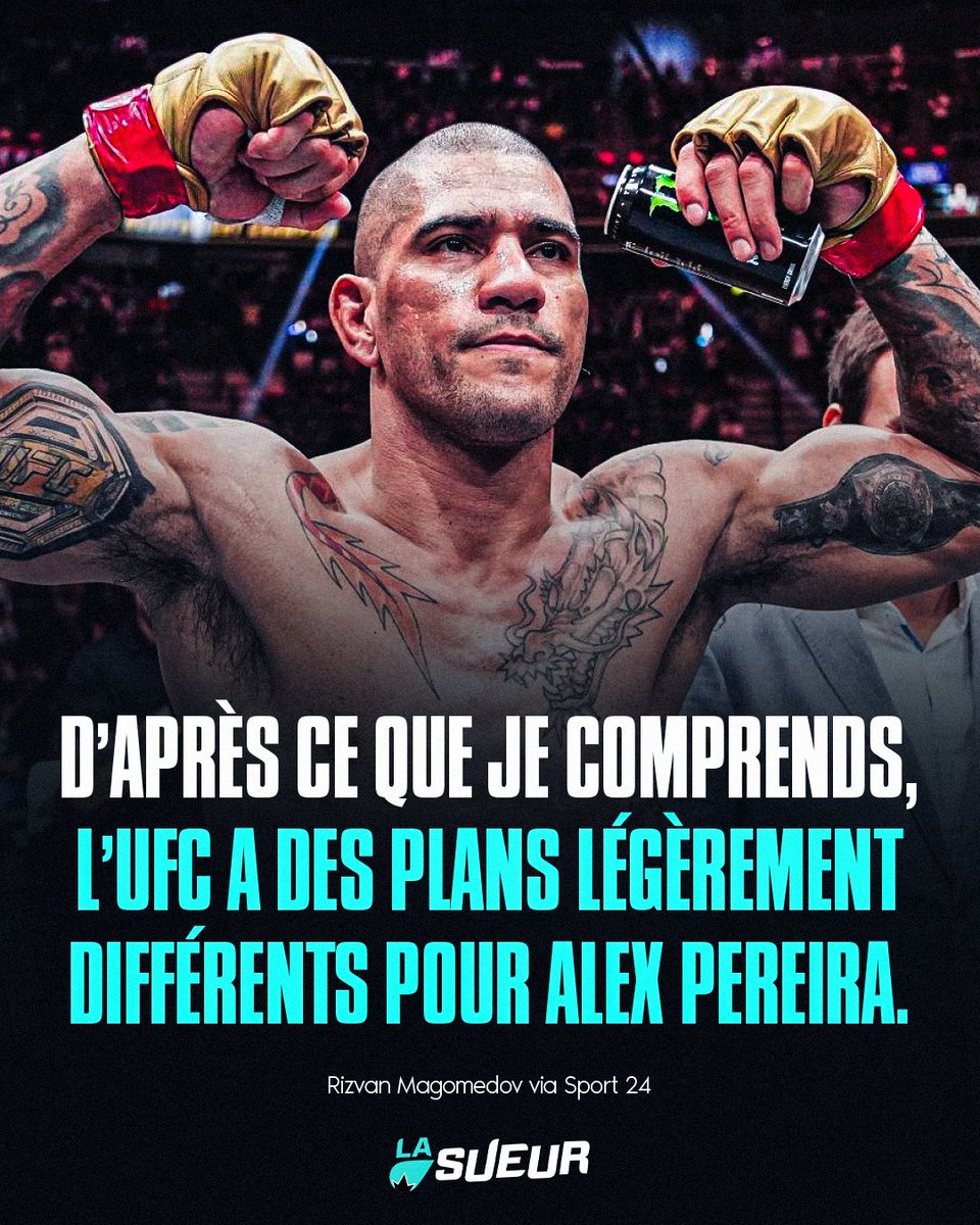 LaSueur_off's tweet photo. 🚨 Alex Pereira n’affrontera pas Magomed Ankalaev pour son prochain combat ! 😳

Le manager de Magomed Ankalaev a déclaré que "l’UFC avait des plans légèrement différents pour Alex Pereira". 👀

Alors pour vous, que va faire Alex Pereira ? 🤔