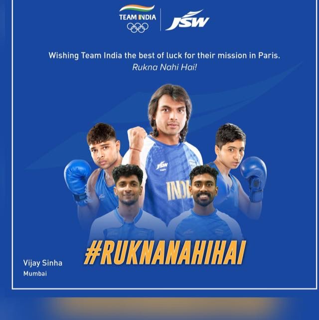 Best Wishes #TeamIndia #RUKNANAHIHAI #JSWSports #IIS