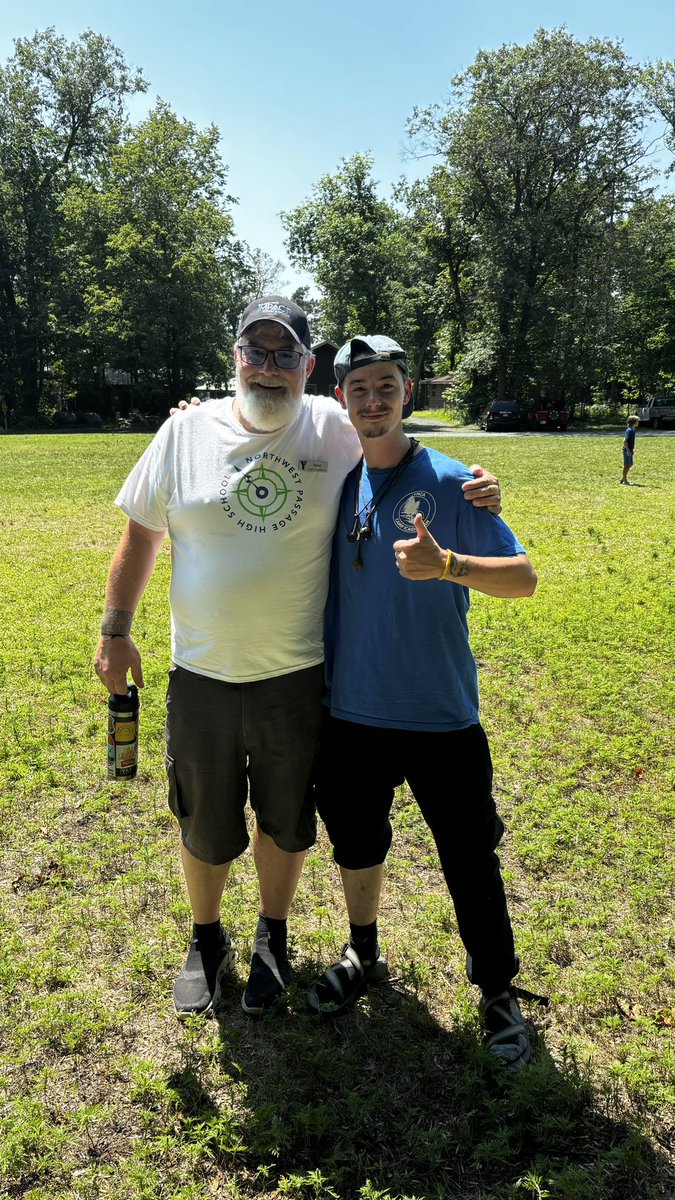 When you run into a former student who is  the counselor for the teen leadership campers at the summer camp you were the Director of before working at NWPHS. #fullcircle #nwphs #ymcacampicaghowan