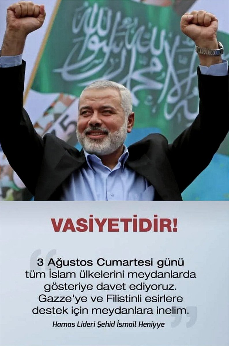 firari_yepp's tweet photo. #IsmaelHaniyeh
Şehit Haniye'nin son istegi... https://t.co/RQNQYnspsC