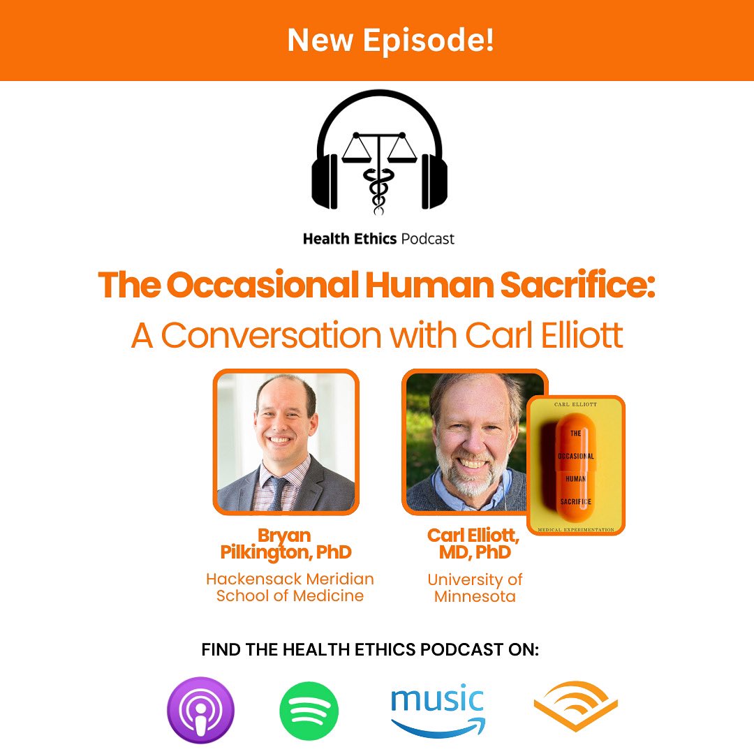 A tough but important conversation w/ <a href="/FearLoathingBTX/">Carl Elliott</a> about #research #ethics &amp; the violation of #vulnerable subjects. 
His book is excellent, but like this conversation, not an easy one. A must read for #health #professionals &amp; #researchers. #bioethics 

spreaker.com/episode/the-oc…