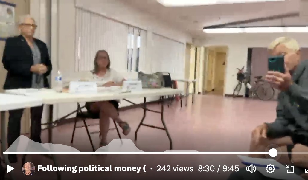 LoriSaldanaSD's tweet photo. I am a lifelong resident of Clairemont, and a member of the Clairemont Town Council (CTC). I am also a member of an organization that meets on the same night as CTC, so I alternate months to attend meetings and stay involved with both groups.

Last night I attended the CTC's August meeting, a few blocks from my home, at the @CityofSanDiego Community Center on Bannock Street. I was seeking a solution to a neighborhood issue of concern (still a work in progress), and also listening to @CMJenCampbell speak. 

Since Campbell is an elected official, I thought recording her would be a benefit for people who could not (or choose not) to attend in person. 

I sat in the front row, a few feet from the President and other Board members, and began to broadcast her remarks on how the city is increasing housing supplies and managing homelessness.
 
I made no attempt to conceal that I was doing this- and was surprised to see Campbell's partner recording me as well.

The first 10 minutes of her talk are here:
https://t.co/oq9YrLrl1N

Things went well for the first 7 minutes, when Campbell's City Council staff member and CTC Boardmember Carrie Munson whispered something in the ear of San Diego Deputy City Attorney and CTC President Nicole Crosby.

You can see and hear what happened next in the broadcast (link above).  

After a discussion, I stopped streaming the video, and recorded audio only to document what Campbell was saying- and I'm glad I did, because some of her statements were blatantly false and inaccurate re:COVID and the outcomes of the emergency shelter at the @SDConventionCtr 

Were these demonstrably false/inaccurate statements (she was reading them from prepared notes) the reason her staff & partner were so uncomfortable with her being recorded/broadcast?

Read details about those issues here:  https://t.co/jqjyfKnA2j