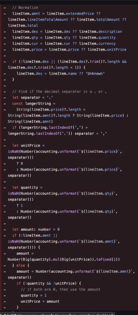 aaron__vi's tweet image. a customer sent us the kind of code they deleted after switching to our prompting framework.