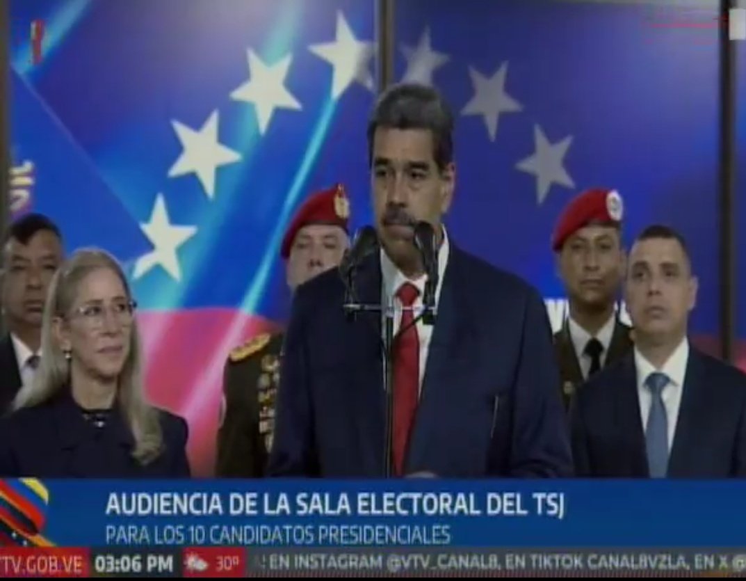 #EnVivo|| Pdte. <a href="/NicolasMaduro/">Nicolás Maduro</a>" Hemos sido citados judicialmente los 10 candidatos, hemos asistido 9. Faltó nuevamente el candidato del fascismo, González Urrutia"