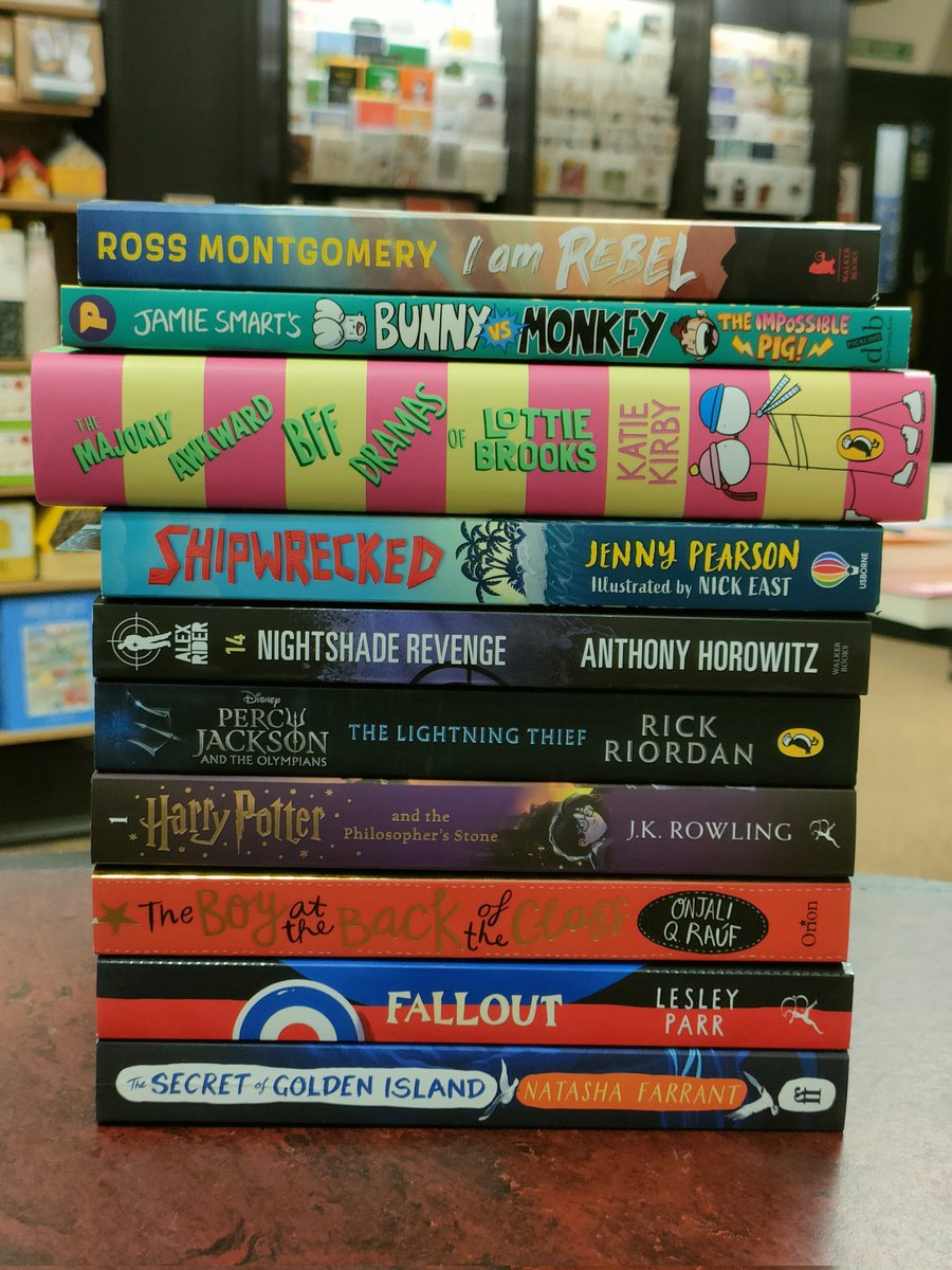 WaterstonesLHX's tweet image. What will your kids be reading this weekend? Lottie Brooks is still riding high in our charts, a couple of new entries in here too though, including the brilliant Fallout by @WelshDragonParr lots of inspiration here including new Children's book of the month #Shipwrecked