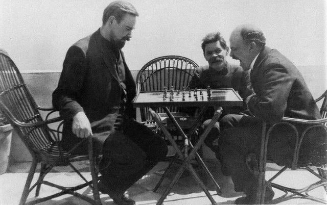gps0597's tweet photo. By all accounts Lenin largely refused to discuss socialism or his differences with the Vperedists whilst on the island - the pretext for his visit. Instead he spent his time eating pasta, fishing, drinking and playing (and losing) chess with Gorky and Bogdanov. Very real. https://t.co/2VHQgc8YIi