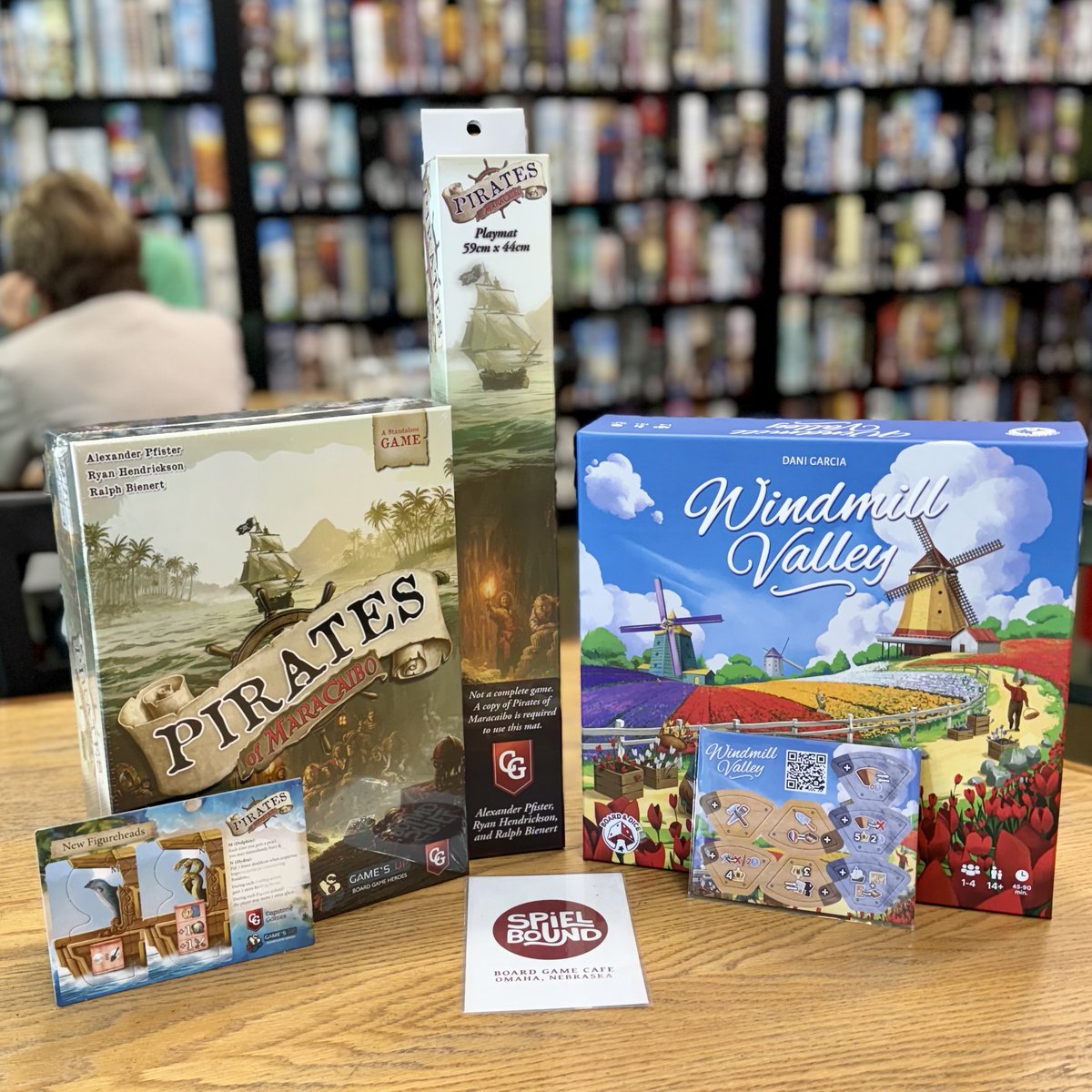 Spielbound's tweet photo. Pirates of Maracaibo, Windmill Valley, Pueblo, Terminus and Arkham Horror RPG arrived this week in our #boardgamestore After this week's storms we're just happy to be here to play!
https://t.co/9voQNQotv6
@Insideupgames @Capstone_Games @BoardAndDice https://t.co/B2Yur2rMRV
