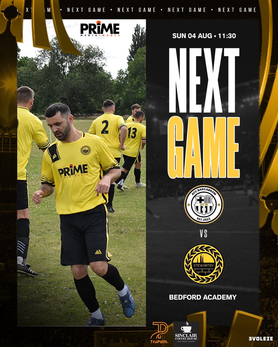 We start August off with a pre-season game against Tempsf…. oh wait
  Thankfully @afc_barcabrom (who were also left hanging by Tempsford)  agreed to be our new opponents at Bedford Academy with a slightly later kick off of 11:30am.

Address : Bedford Academy, Mile Road, MK42 9TR