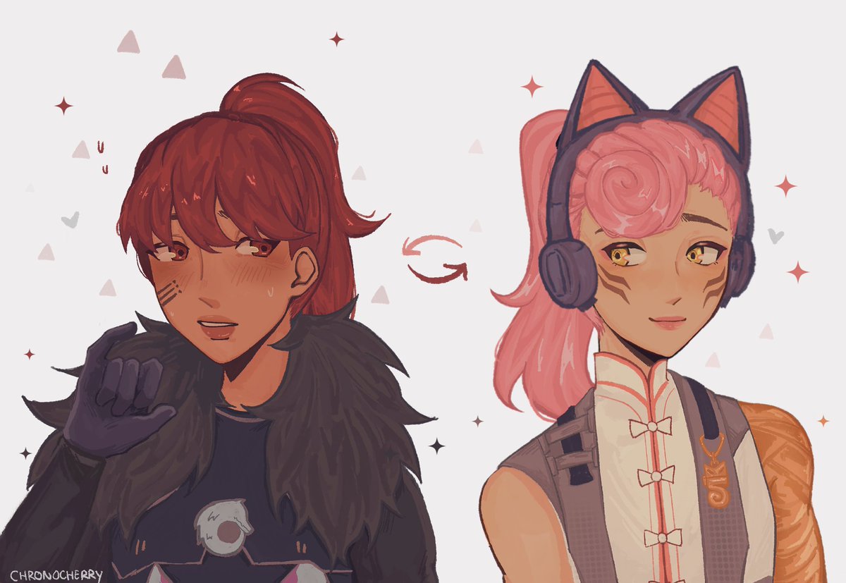 chronocherry's tweet photo. [wolfcat] hairstyle swap ❤️🩷 #ninjago https://t.co/RTEX4Jb2aY