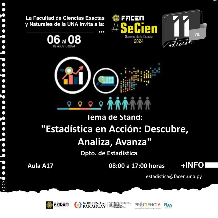 facenunaoficial's tweet photo. Cada vez falta menos para la Semana de la Ciencia 2024, en su 11ma. edición!!! Entra a mirar todos los stands que podrás visitar del 06 al 08 de agosto durante la SeCien 2024!! Te esperamos!!!
#FACEN #SeCien2024 #FEEi #CONACYT #PROCIENCIA https://t.co/mlvJwoRlVM