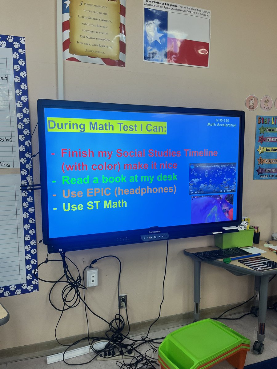 📣📣 Shout out to Mr. Tobias for providing a visual and relaxing music to our Cubs as they take their End of Module Math Assessment📣📣 <a href="/SurrattCubs/">Surratt Elementary School</a> #WeAreUnstoppable