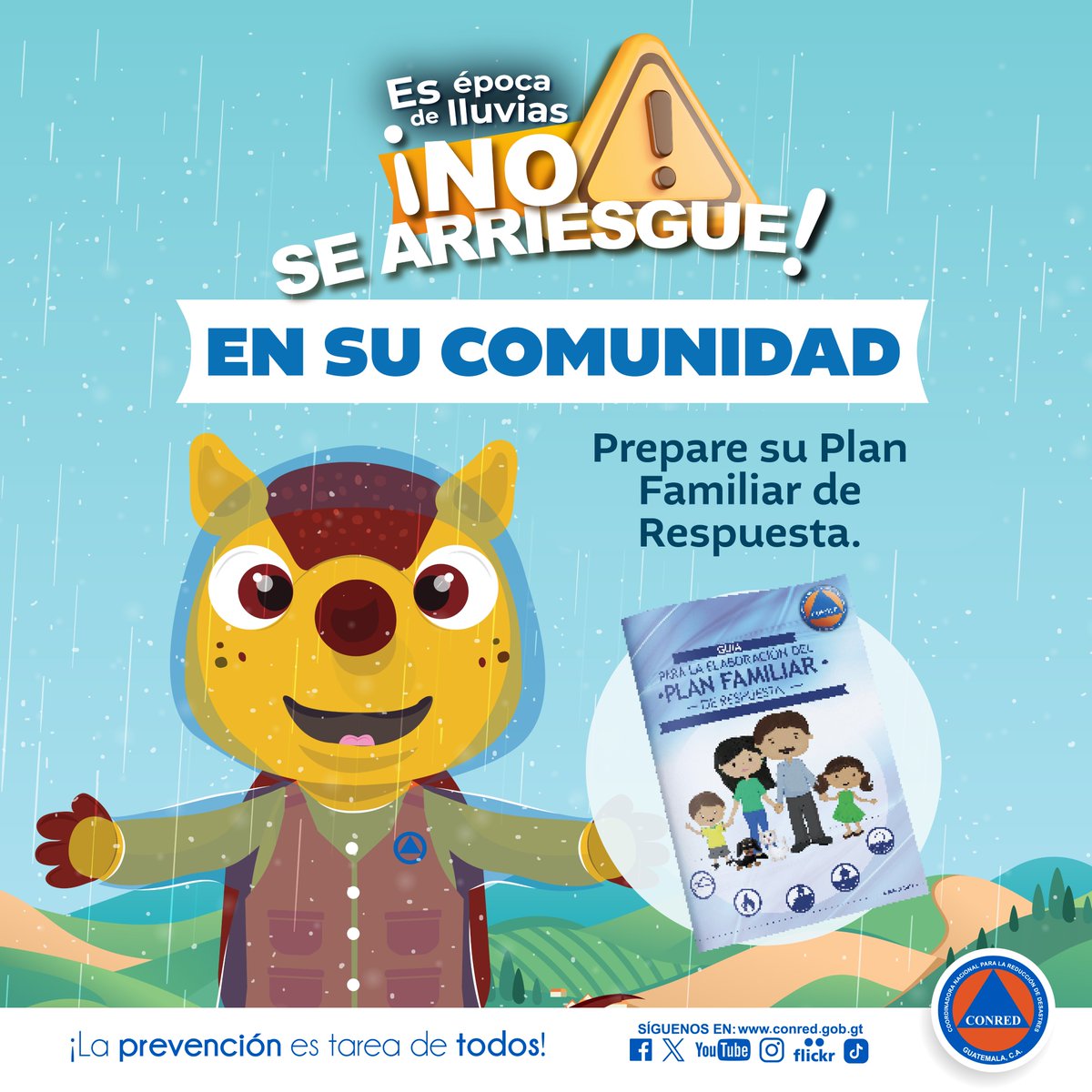 ¡Es época de lluvias! Elabore o revise su Plan Familiar de Respuesta.

✔️ Ingrese al enlace para saber elaborarlo en 8 pasos:
facebook.com/share/v/7jP3TM…