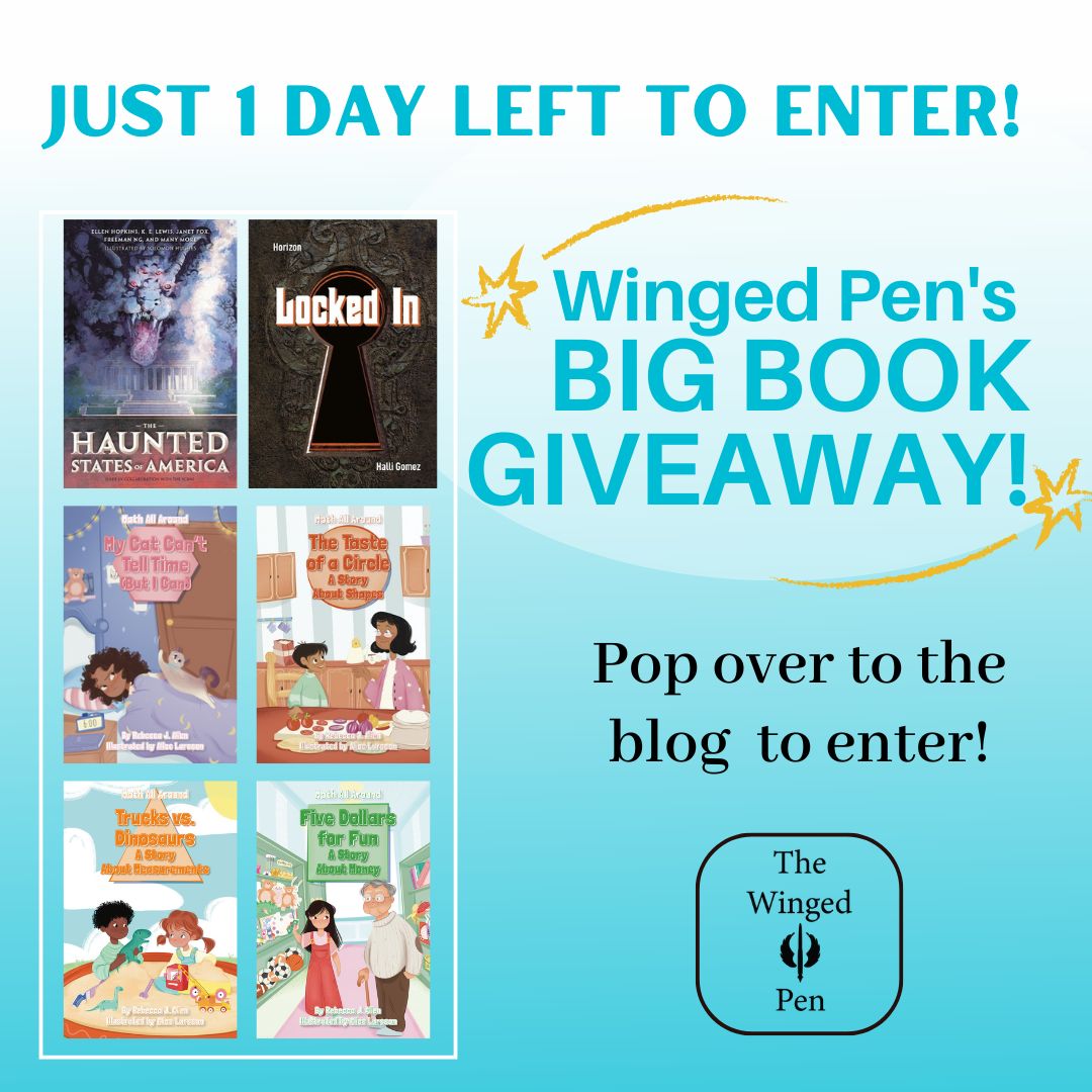 WingedPen's tweet photo. Just 1 day left to enter the Winged Pen's BIG BOOK GIVEAWAY! Check out this post to find out about the books + how to enter!
#amreading #spooky #contemporary #math #books #teacher #EDUcators

https://t.co/eM6wZKtnNQ https://t.co/TKe1GPm3aq