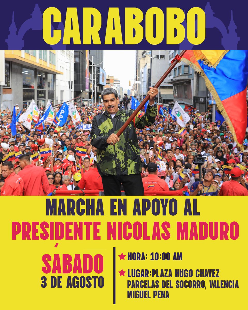 Vamos con la fuerza del Amor pa la calle en Carabobo,  sábado 3 de Agosto a las 10 a.m. Plaza Hugo Chavez, parcelas del Socorro, eje 7 Valencia. Asiste.