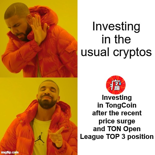 📊 #TONG is surging! This meme coin has skyrocketed 100% since entering the #TONOpenLeague Season 5
✅The Fairest #Meme Token on the #TON Ecosystem The market cap is only $3M with $2M in liquidity.

Buy: bit.ly/3AgBmG3

#tongcoin <a href="/bountyportals/">BountyPortals | Crypto Marketing Agency</a>
