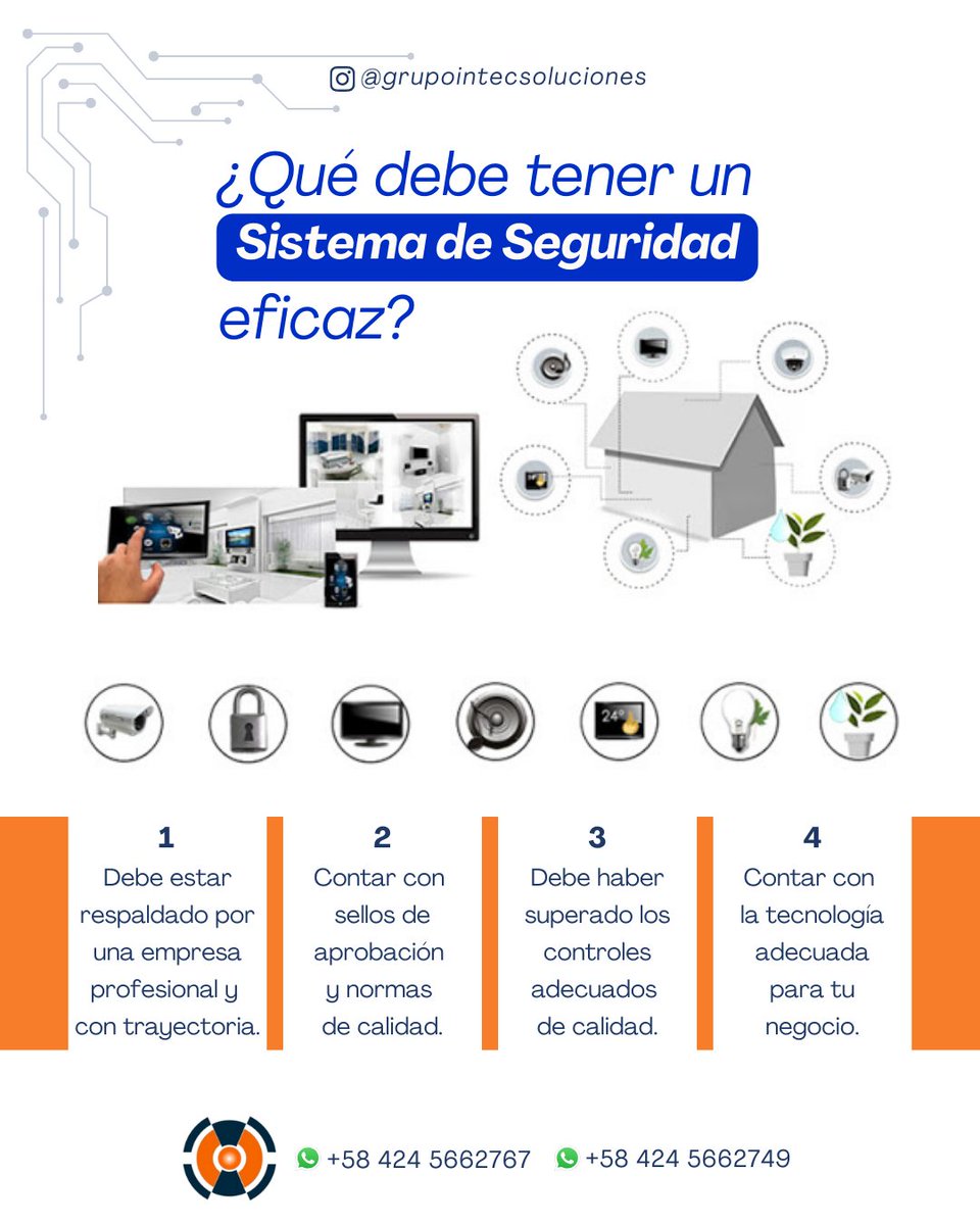 ➡️ La seguridad interna de una empresa requiere infraestructura, personal y tecnología. En #INTEC podemos ayudarte, contáctanos y conoce todas las soluciones en sistemas de alarmas, videovigilancia, biometría, control de acceso y ciberseguridad que tenemos para ti y tu negocio.
