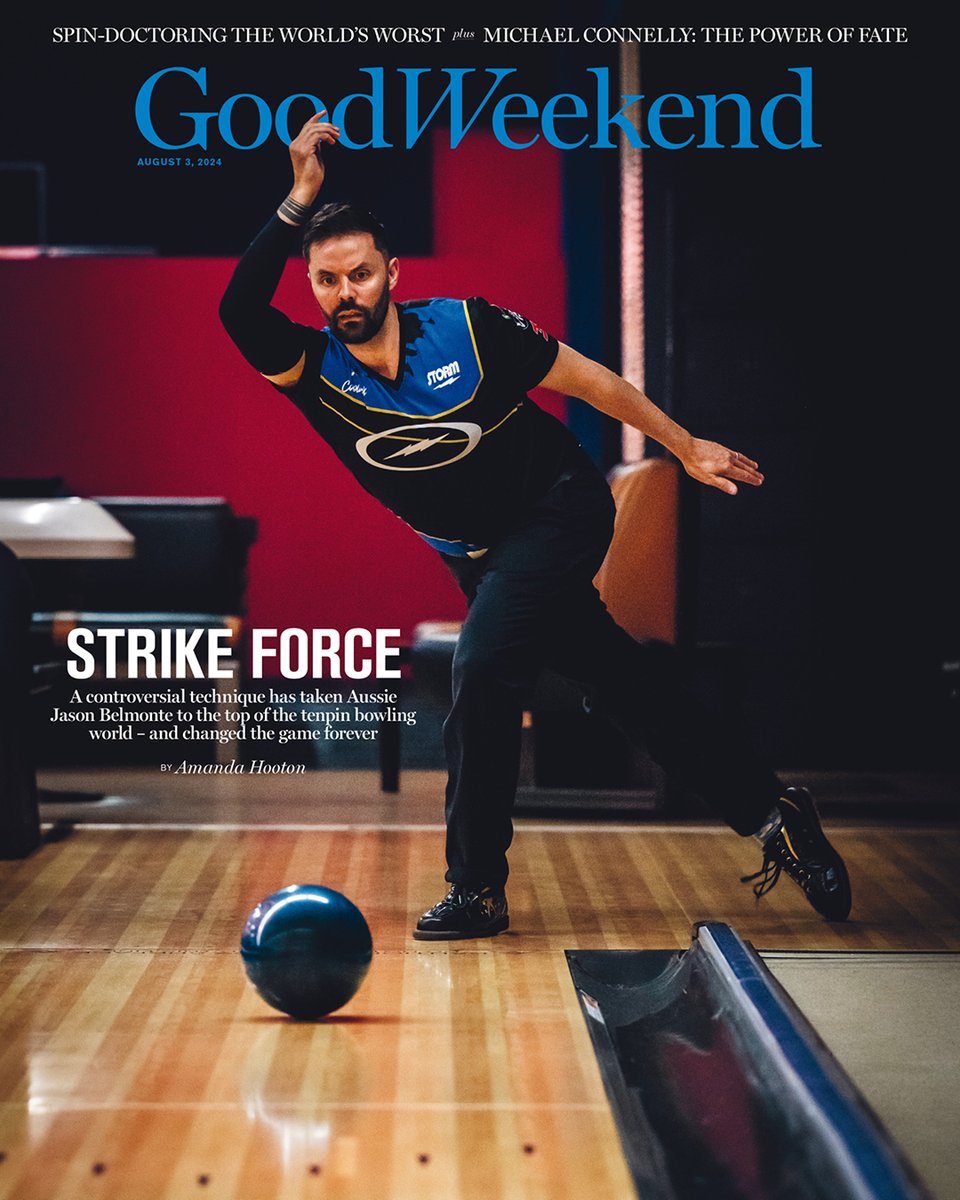 Tenpin bowling’s GOAT, Jason Belmonte, is an Aussie. His technique’s a global game-changer.

smh.com.au/national/the-a…
⁠
✍️ Amanda Hooton⁠
📸 Pip Farquharson 
🎳 Jason Belmonte