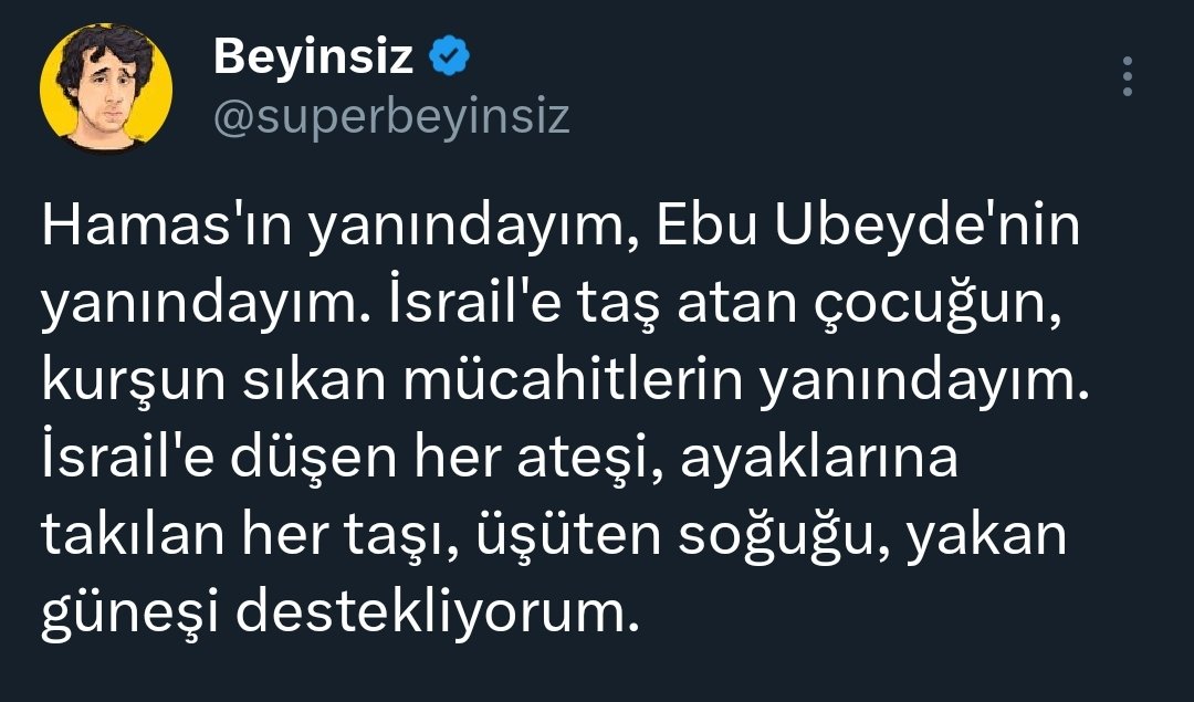 superbeyinsiz's tweet photo. israile karşı duruşumuz hiç değişmedi https://t.co/VEOw2TBeIl