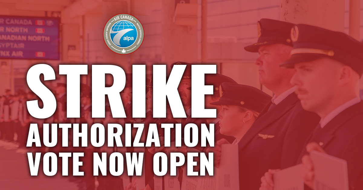 AirCanadaPilots's tweet image. Strike vote now open! Vote via the link sent to your email. #AirCanadaPilots #StrikeReady