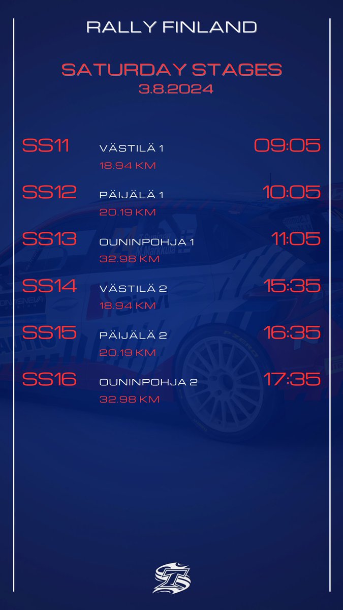 Ready for a big day with some epic stages coming up in Rally Finland! 🤌

#HMSGofficial #WRC2 #RallyFinland <a href="/OfficialWRC/">FIA World Rally Championship</a>
