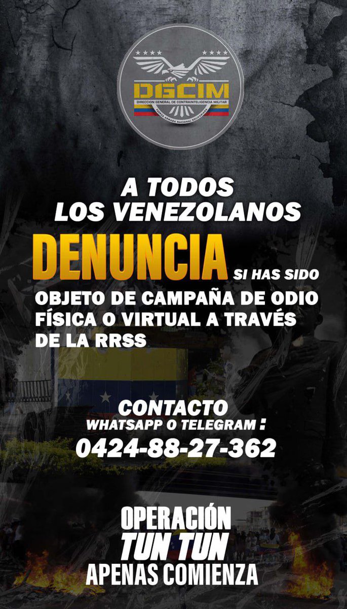 ConElMazoDando's tweet photo. ¡Camaradas! Los invitamos a denunciar ante los órganos competentes cualquier campaña de odio de la que sean objeto o testigo. 

¡Unidos nosotros venceremos!

#ElPuebloQuiereJusticia #2Ago https://t.co/9NqEFNgTI4